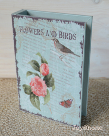 Nep boekje, opbergdoos flowers & birds