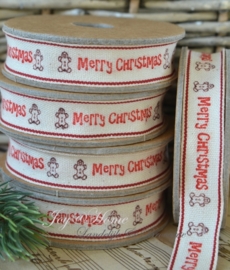 Spoel met lint, Merry Christmas & gingerbread man