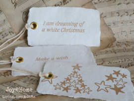 Kerst label papier mache