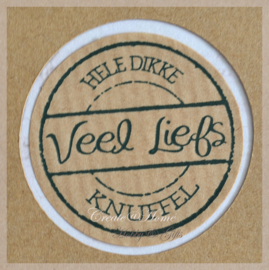 Sticker kraft Veel liefs