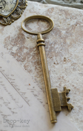 Sleutel - skeleton key brons