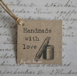 Kraft label, Handmade with love