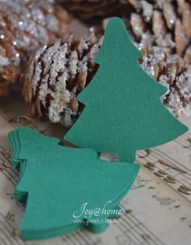 Label kerstboom in vele kleurtjes & afm. met of zonder touwtje & tekst