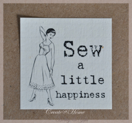 Vintage sticker Sew a Little happiness