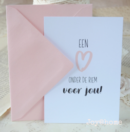 Ansichtkaart & envelop Een hart onder de riem