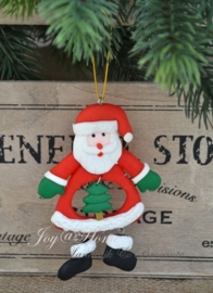 Kersthanger kerstman met kerstboom