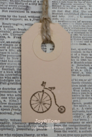 Label antieke fiets in 10 kleuren