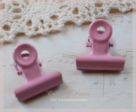 Bulldog clip, roze