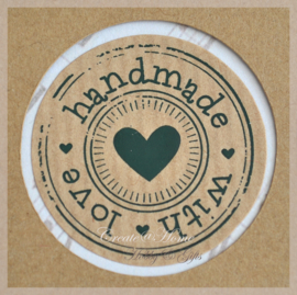 Sticker kraft handmade with love