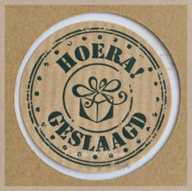 Sticker kraft Hoera geslaagd