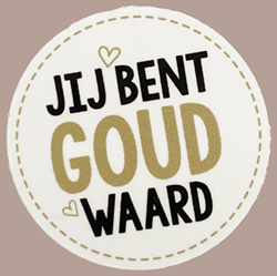 Sticker Jij bent goud waard