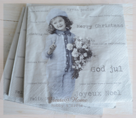 Servetten vintage Merry Christmas
