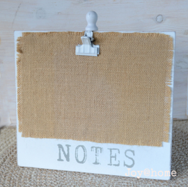 Notes bord met jute & clip