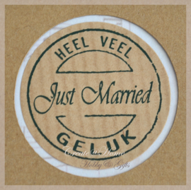 Sticker kraft Just Married