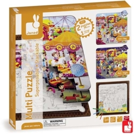 (Janod) Puzzel multi 3 in 1 "Fun Fair"