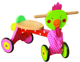 (Dushi) Houten loopfiets "Chick de kip"