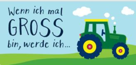 (Spiegelburg) "Later als ik groot ben..." Blauwe sporttas 'Traktor'