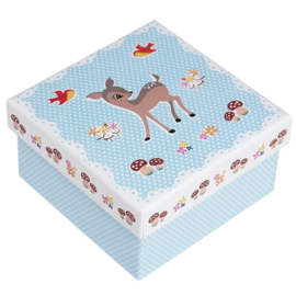 (Dotcomgiftshop) "Woodland" 3 - delige dozenset blauw 'Hertje'