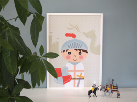 (Papiergoed) "Poster Ridder" in 3 maten