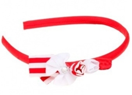 (Souza for Kids) Haarband rood - wit met strikje "Vicky"