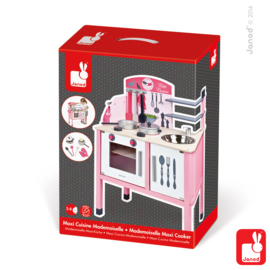 (Janod) Houten keukentje roze inclusief 8 accessoires "Mademoiselle"