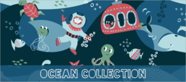 (Sugarbooger) AANBIEDING "Ocean" Broodtrommel & Drinkfles 'Oceaan'