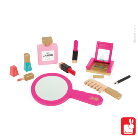 (Janod) Beautycase met 9 houten accessoires