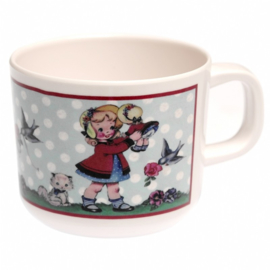 (Dotcomgiftshop) "Dolly girl" Drinkbeker met oor