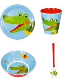 (Spiegelburg) "Little Rascals" Mini snackboxje  'Krokodil'