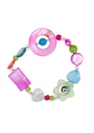 (Souza for Kids) Armbandje paars - groen multicolour "Suze"