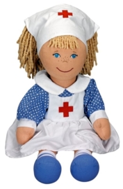 (Spiegelburg) "Onze poppenwereld" Lappenpop verpleegster 'Tessie'