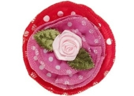 (Souza for Kids) Broche rood met witte stippen "Inès"