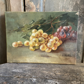Oil on canvas grapes
