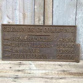 Antique French cast iron sign