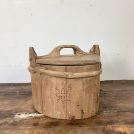 Antique Swedish wooden barrel / storage barrel