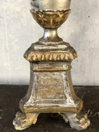 Antiek houten kerk kandelaar