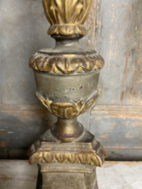 Pair of French wooden candlesticks