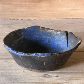 Rare 18th-century Swedish hand-carved wooden bowl