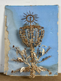 Victorian wax floral ornament