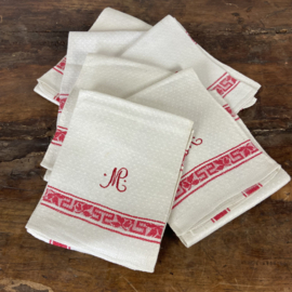 Scandinavian linen towel with embroidery