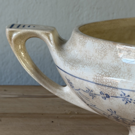 Antique French oval terrine – beautifully stained