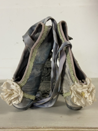 Antique pale blue silk ballet pointe shoes (pair 2)