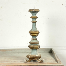 Antique wooden church candlestick