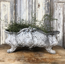 Large French cast iron jardiniere