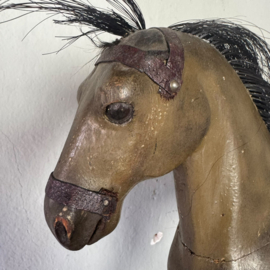 Unique Swedish solid wood horse on wheels