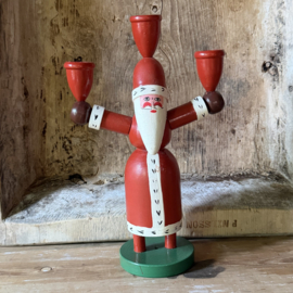 Antique Swedish wooden candlestick (handmade)