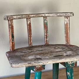 Handmade Swedish primitive wooden chair