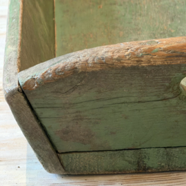Antieke Zweedse handgemaakte houten dienblad