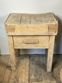 Antique butcher's block