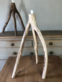 Unique Swedish handcarved tripod candlestick
